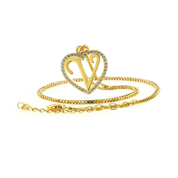 Halskette Gold Buchstabe V PAVELS