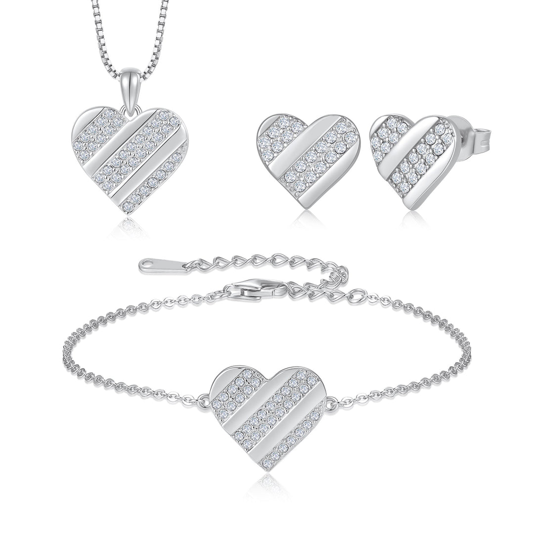 Schmuckset Heart Silber PAVELS