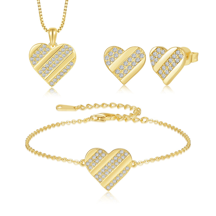 Schmuckset Heart Gold