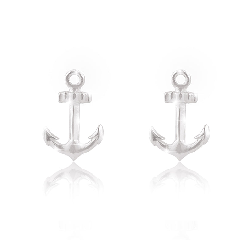 925 Silber Anker Ohrstecker – femininer Silberschmuck für Damen mit maritimem Design, stilvolle Ohrringe für Alltag oder Strandurlaub