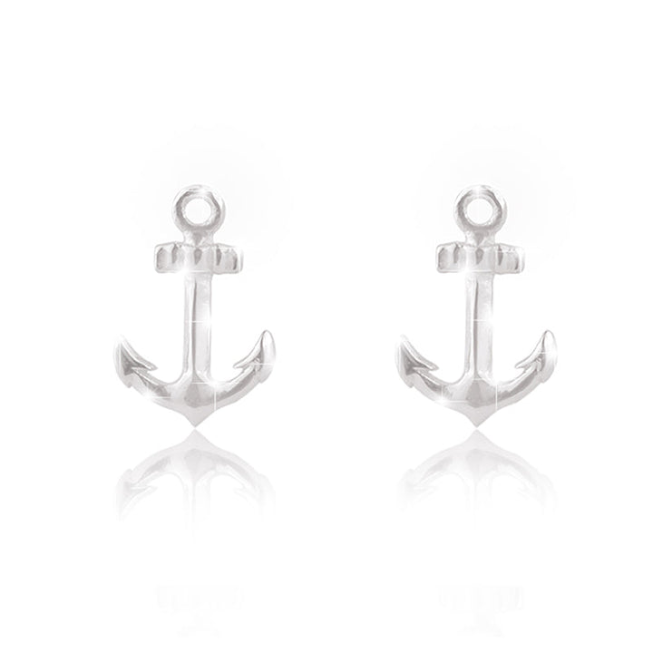 925 Silber Anker Ohrstecker – femininer Silberschmuck für Damen mit maritimem Design, stilvolle Ohrringe für Alltag oder Strandurlaub