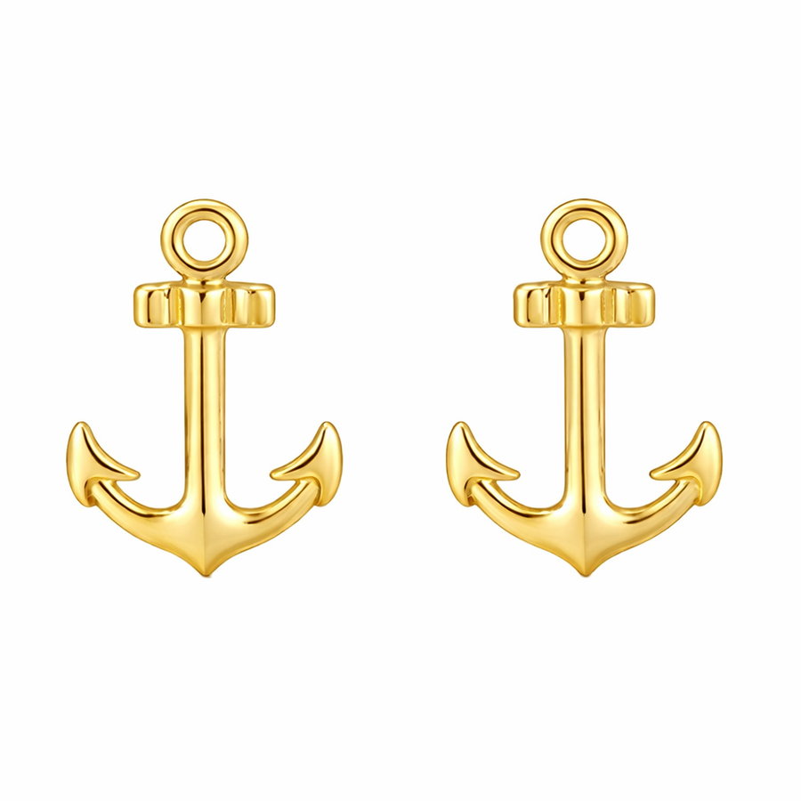 Ohrstecker Anker Gold