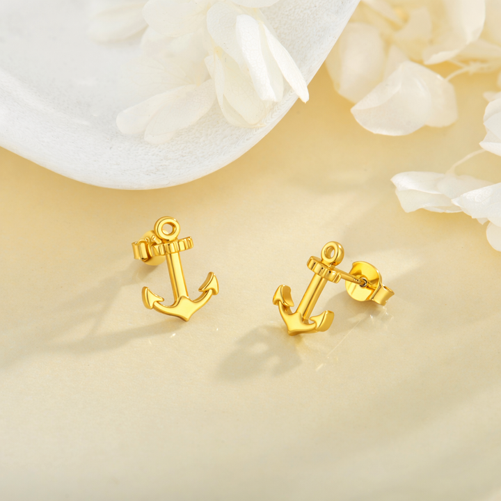 Ohrstecker Anker Gold PAVELS