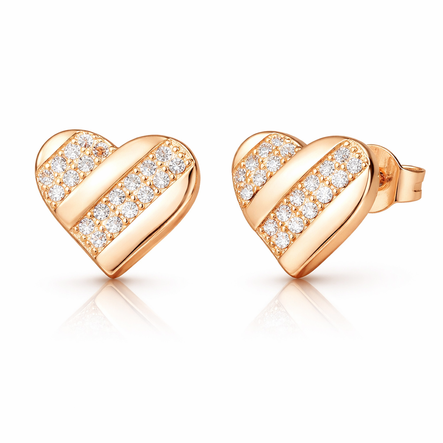 Ohrstecker Heart Roségold