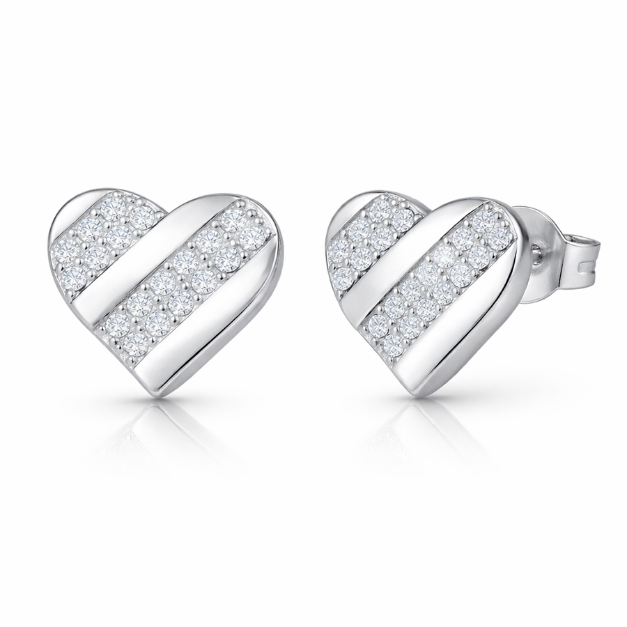 Ohrstecker Heart Silber