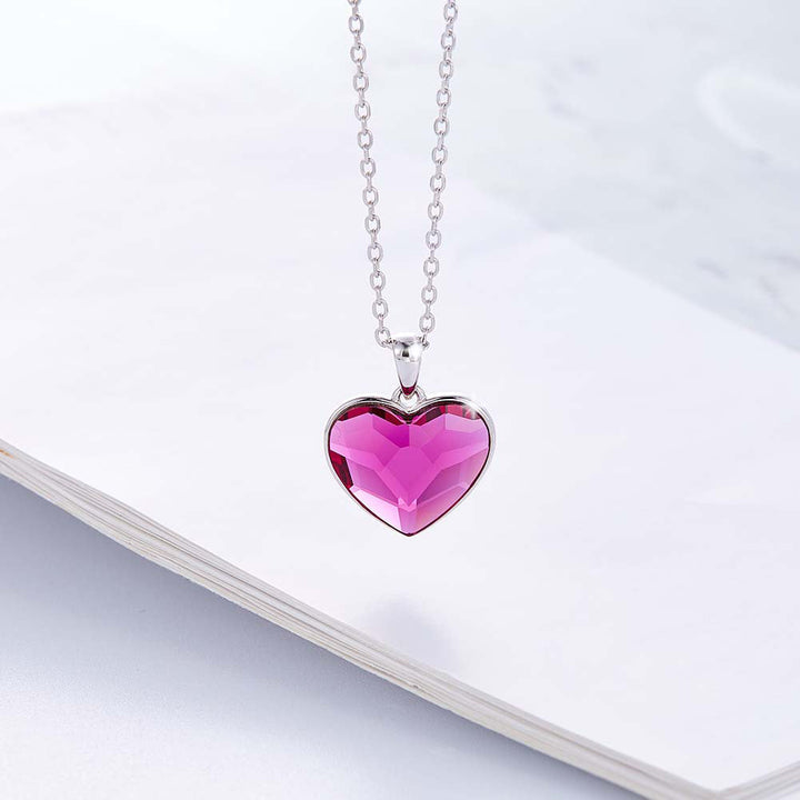 Schmuckset Herzenskristall Pink Silber PAVELS