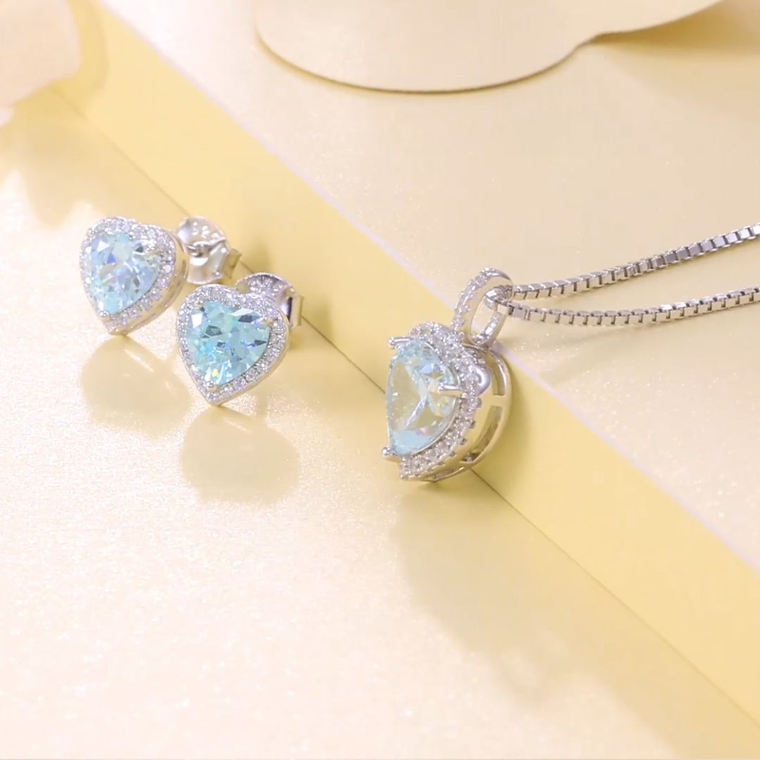 Schmuckset "Skyblue Heart"