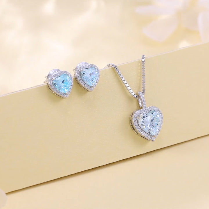Schmuckset "Skyblue Heart"