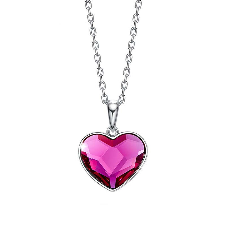 Schmuckset Herzenskristall Pink Silber PAVELS