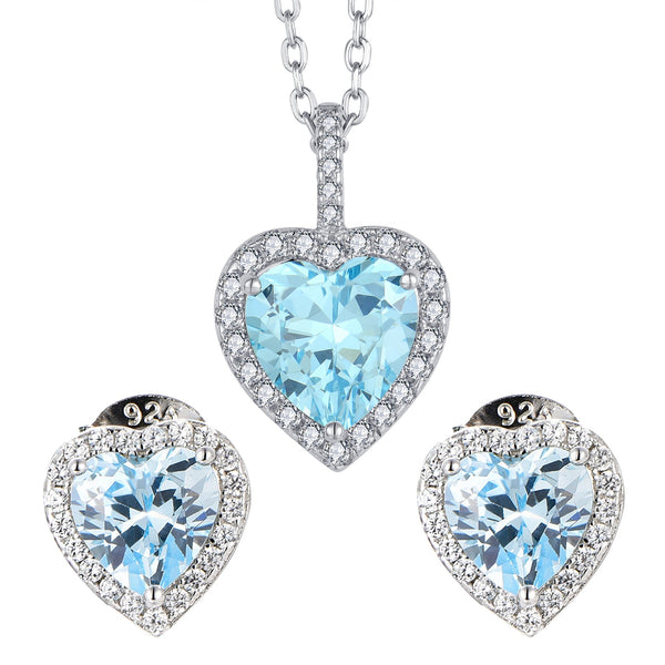 Schmuckset Skyblue Heart