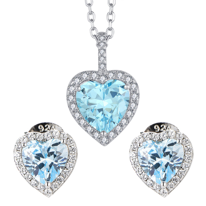 Schmuckset "Skyblue Heart"