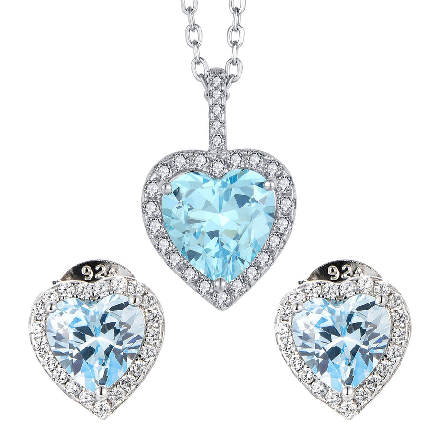 Schmuckset Skyblue Heart