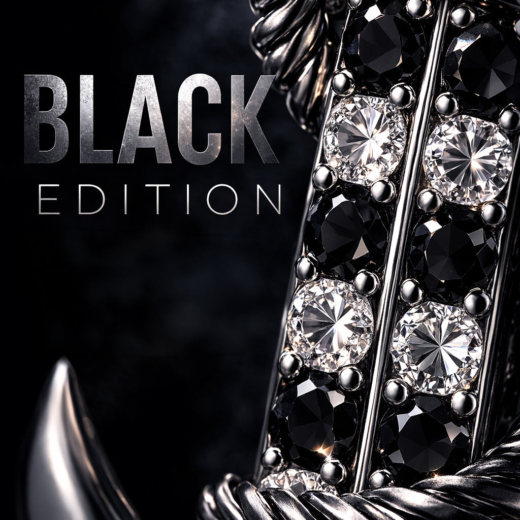 Anker Halskette aus 925 Sterlingsilber Black Edition mit schwarzen Steinen maritimer Schmuck