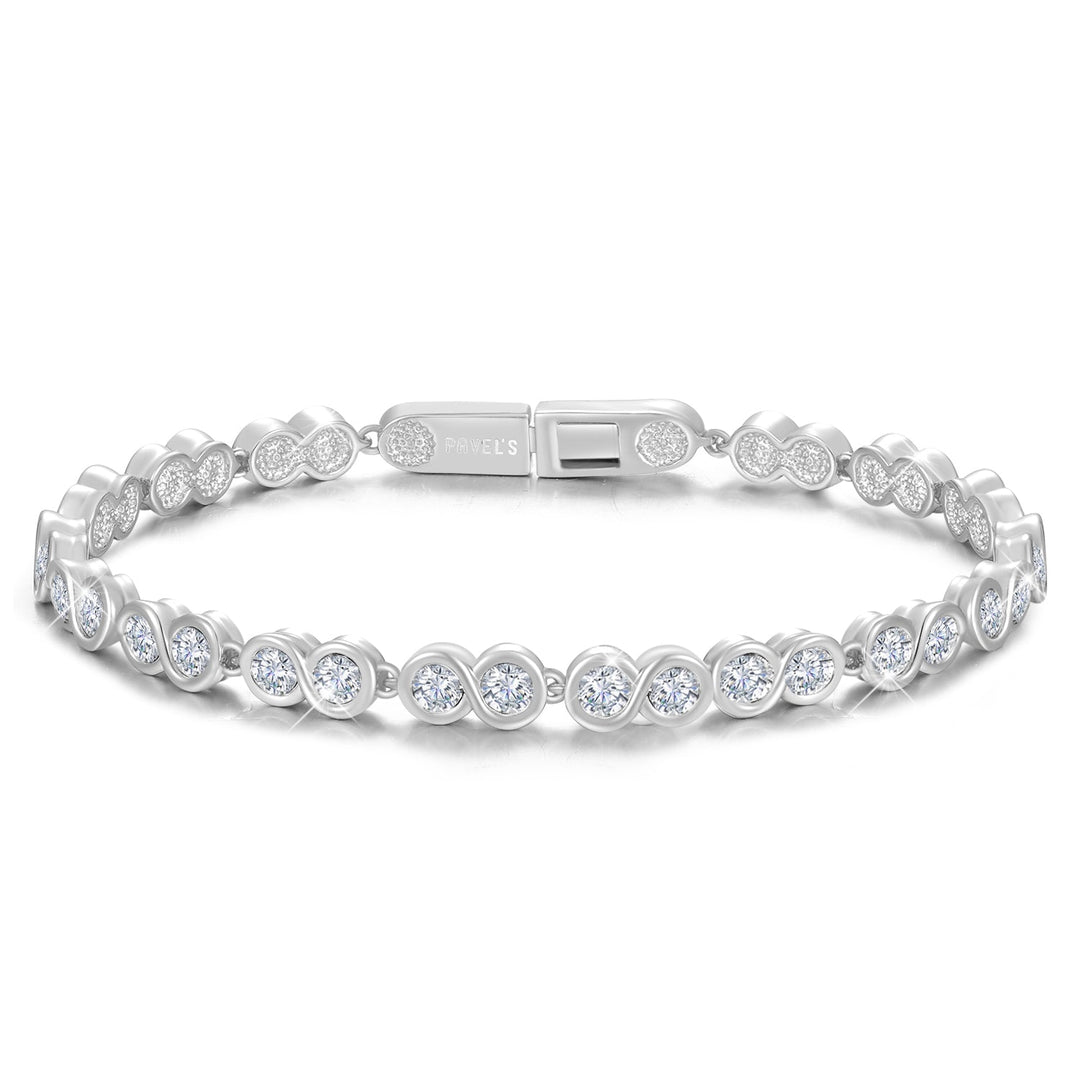 Hochwertiges Damenarmband Sienna aus 925er Sterlingsilber mit glitzernden 5A Zirkonia – stilvoller Armschmuck für besondere Anlässe und elegante Outfits.