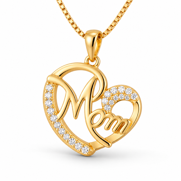 Necklace "Lovely Mom" ​​Gold