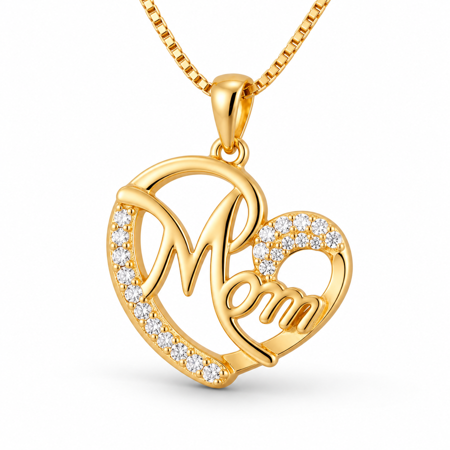 Necklace "Lovely Mom" ​​Gold