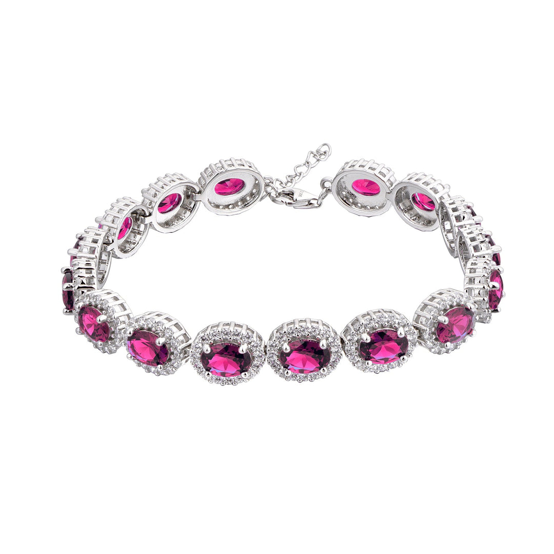 Elegantes Armband Fame mit pinken Zirkonia-Steinen in Silberfassung – stylisches Accessoire für Damen