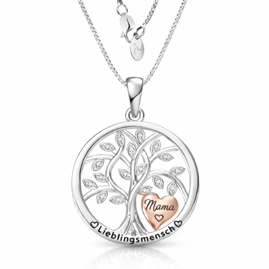 Halskette Baum des Lebens Mama Edition Silber
