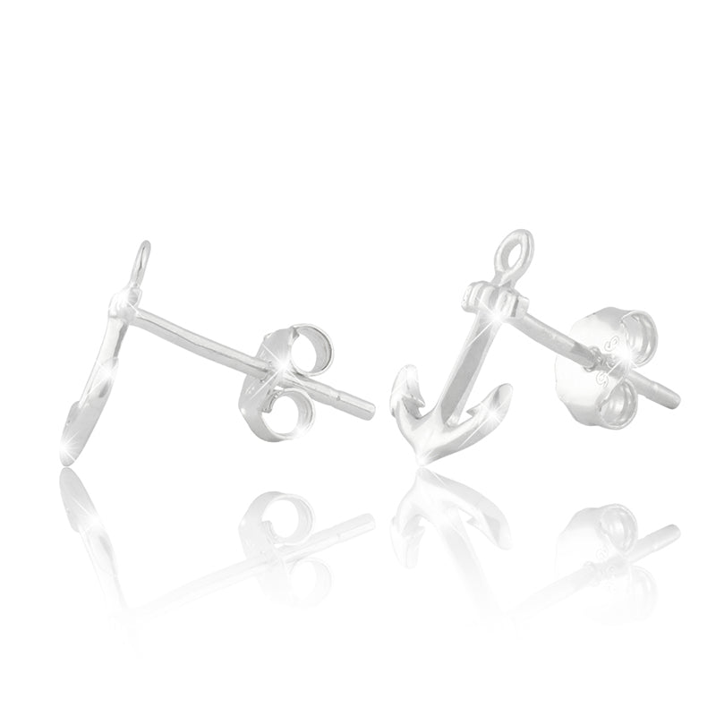 Symbolische Anker Ohrstecker aus echtem 925 Sterling Silber – eleganter Damen Ohrschmuck, ideal als Geschenk oder maritimes Accessoire