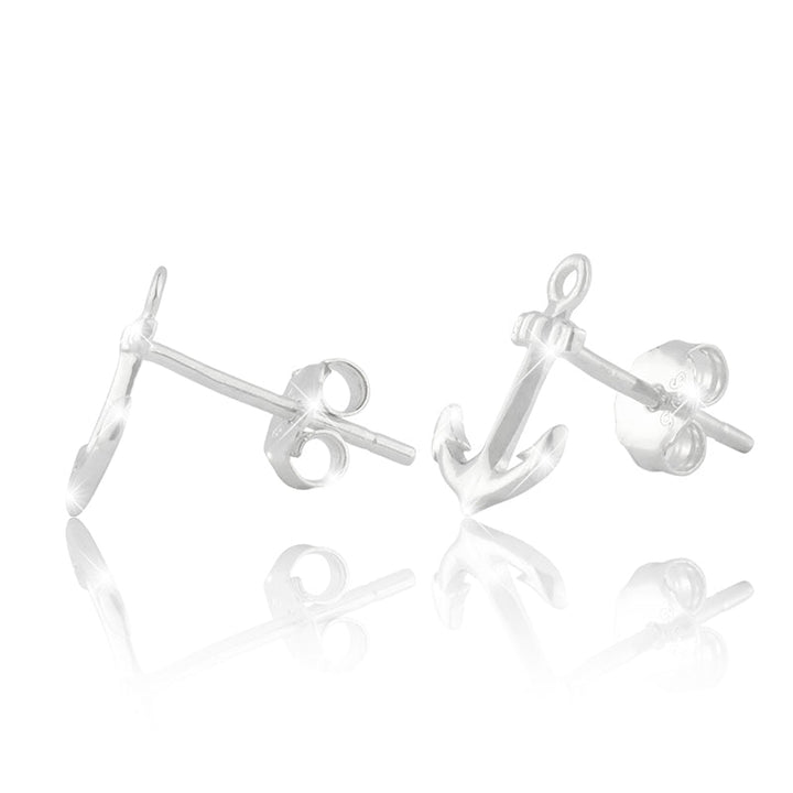 Symbolische Anker Ohrstecker aus echtem 925 Sterling Silber – eleganter Damen Ohrschmuck, ideal als Geschenk oder maritimes Accessoire
