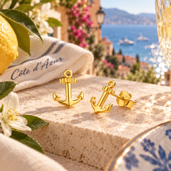 Ohrstecker Anker Gold PAVELS