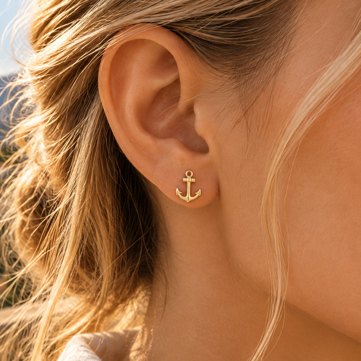 Ohrstecker Anker Gold PAVELS