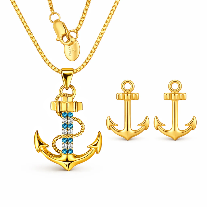 Schmuckset Anker Gold PAVELS