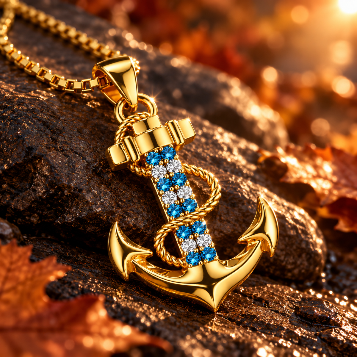 Halskette Anker Gold