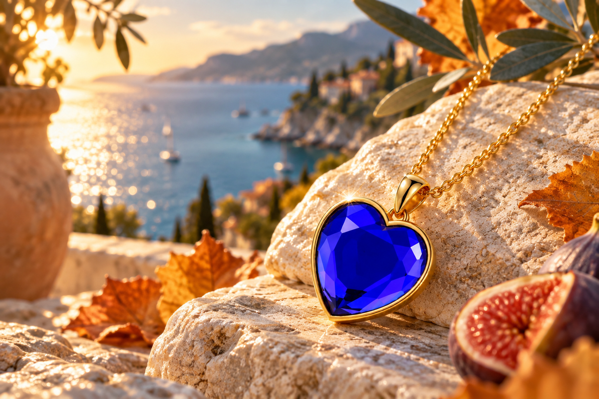 Herz des Ozeans Gold im warmen Herbstlicht an der Côte d’Azur